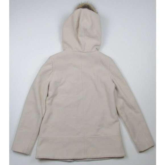 Marc New York Andrew Marc Wool Blend Coyote Fur Hooded Winter Coat size 4 - Picture 2 of 11